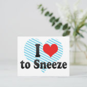 Ik hou van Sneeze Briefkaart (Staand voorkant)
