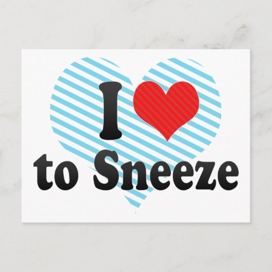 Ik hou van Sneeze Briefkaart (Voorkant)