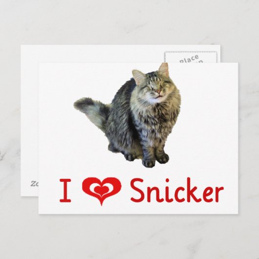 Ik hou van Snicker Briefkaarten (Voorkant / Achterkant)