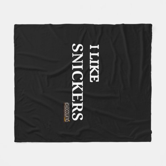 Ik hou van snickers fleece deken (Voorkant (Horizontaal))