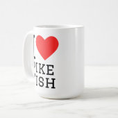 Ik hou van snoek vis koffiemok (Voorkant links)