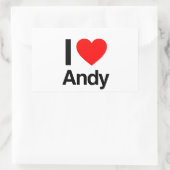 ik hou van snoep rechthoekige sticker (Tas)