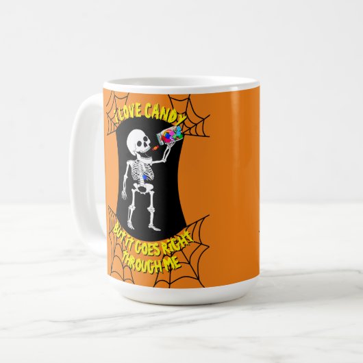 Ik hou van Snoep skelet Mok (Voorkant links)