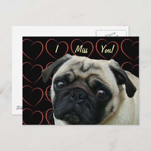 Ik hou van snoepjes met hart briefkaart (Voorkant / Achterkant)