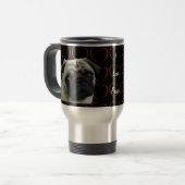 Ik hou van snoepjes met hart reisbeker (Voorkant links)