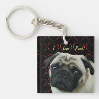 Ik hou van snoepjes met hart sleutelhanger