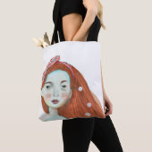 Ik hou van snoetjes canvas tas schattige rode hoof (Dichtbij)