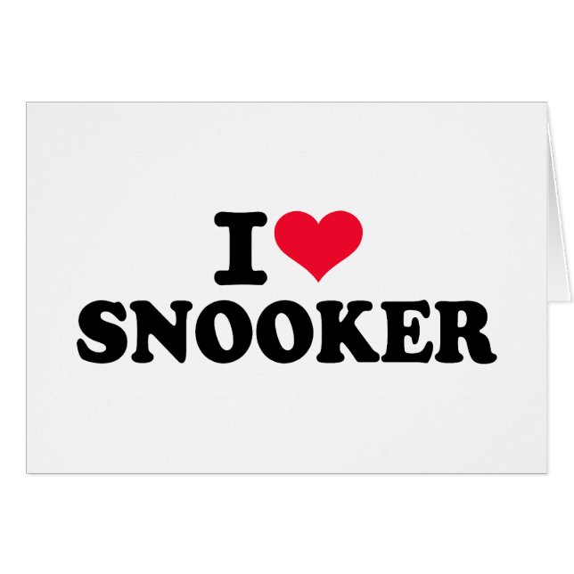 Ik hou van snooker (Voorkant Horizontaal)