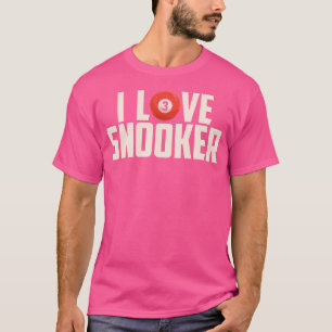 Ik hou van snooker pool biljart snooker t-shirt