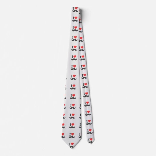 Ik hou van snor in breipatroon stijl stropdas (Voorkant)