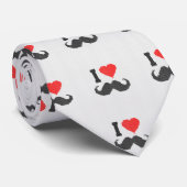 Ik hou van snor in breipatroon stijl stropdas (Opgerold)