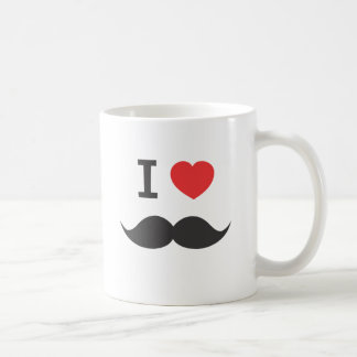 Ik hou van snor koffiemok