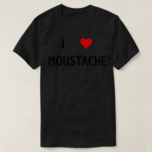 Ik hou van snor t-shirt (Design voorkant)
