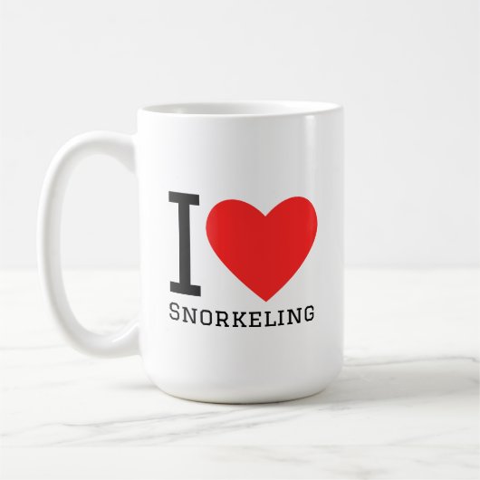 Ik hou van snorkelen koffiemok (Links)