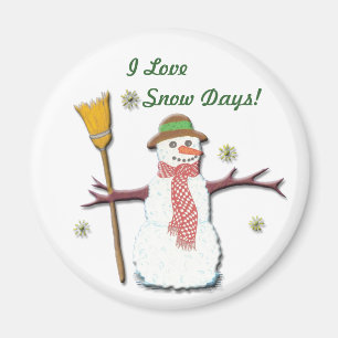Ik hou van Snow Day's Magnet