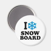 Ik hou van snowboard magneet (Voorkant / Achterkant)