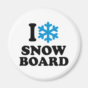 Ik hou van Snowboard Magneet