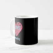 Ik hou van snowboarden hart Afbeelding Koffiemok (Voorkant links)