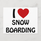 Ik hou van snowboarding briefkaart (Voorkant)