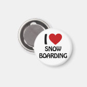 Ik hou van snowboarding magneet (Voorkant / Achterkant)