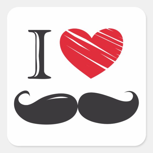 Ik hou van SNUOR Nr 1 Vierkante Sticker (Voorkant)