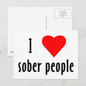Ik hou van Sober Mensen Briefkaart (Voorkant / Achterkant)