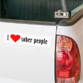 Ik hou van Sober Mensen Bumpersticker (Op Truck)