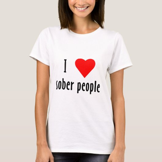 Ik hou van Sober Mensen T-shirt (Voorkant)
