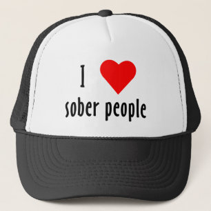 Ik hou van Sober Mensen Trucker Pet
