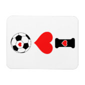 Ik hou van Soccer Magnet Magneet (Horizontaal)