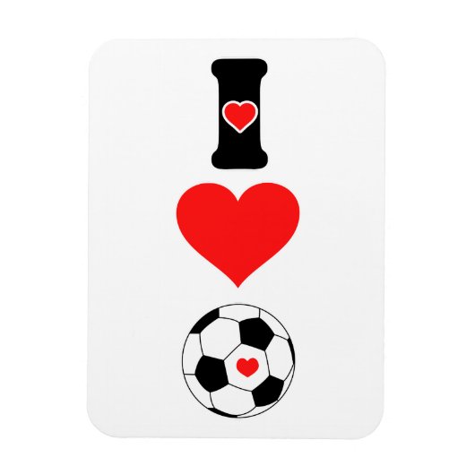 Ik hou van Soccer Magnet Magneet (Verticaal)