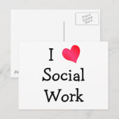 Ik hou van sociaal werk briefkaart (Voorkant / Achterkant)