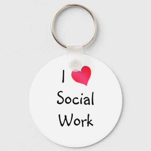 Ik hou van sociaal werk sleutelhanger (Voorkant)