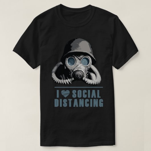 Ik hou van sociale afstand houden t-shirt (Design voorkant)