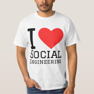 Ik hou van sociale engineering t-shirt