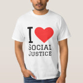 Ik hou van sociale rechtvaardigheid t-shirt (Voorkant)
