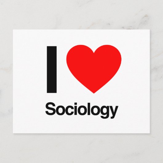 ik hou van sociologie briefkaart (Voorkant)
