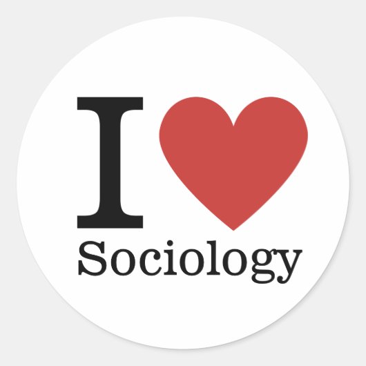 Ik hou ❤️ van sociologie STICKER (Voorkant)