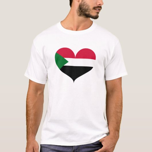 Ik hou van Soedan vlag T-shirt (Voorkant)
