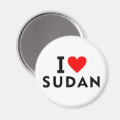Ik hou van Soedanese landen zoals harttoerisme Magneet (Voorkant / Achterkant)