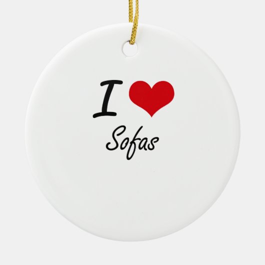 Ik hou van Sofas Keramisch Ornament (Voorkant)