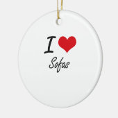 Ik hou van Sofas Keramisch Ornament (Links)