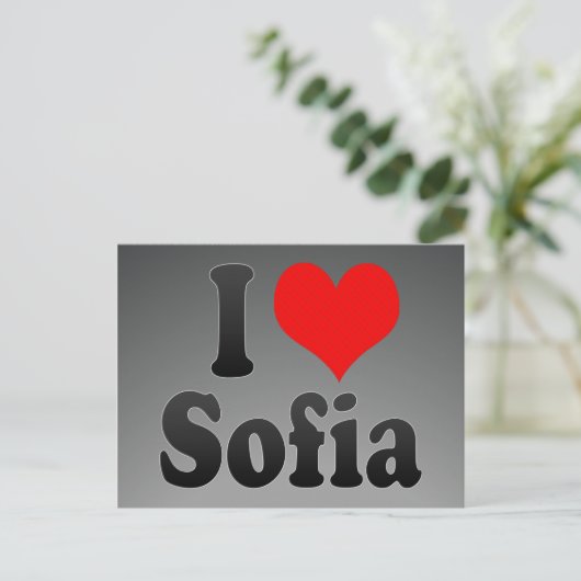 Ik hou van Sofia Briefkaart (Staand voorkant)