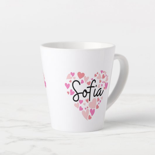 Ik hou van Sofia Latte Mok (Rechterhoek)