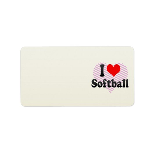 Ik hou van Softball Etiket (Voorkant)