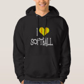 Ik hou van Softball Hoodie (Voorkant)