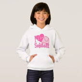 Ik hou van Softball Roze (Voorkant volledig)