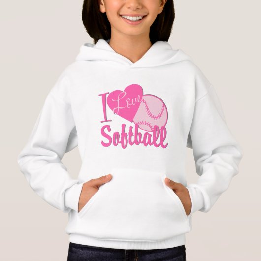 Ik hou van Softball Roze (Voorkant)