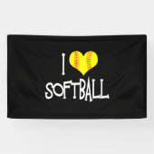 Ik hou van Softball Spandoek (Horizontaal)