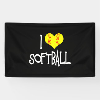 Ik hou van Softball Spandoek